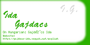 ida gajdacs business card